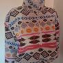 Only Janne Aztec Teddy half zip warm jacket oversized size S UK10 EU38 Postage included Image 3