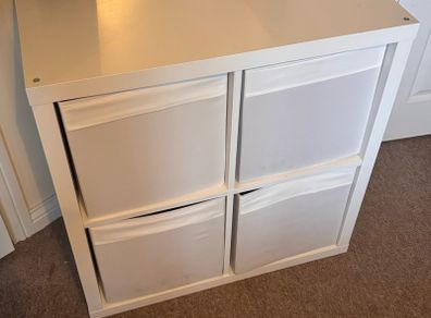 Shelf including storage boxes
