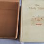 Vintage family Holy Bible genuine leather cover in original box Image 4