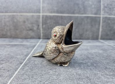 Cute baby bird metal ornament