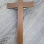 Vintage Oak Crucifix Image 3