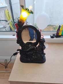 art nouveau lamp/mirror