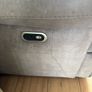 3 + 1 Grey Suede Electric Reclining Couch & Armchair Image 3