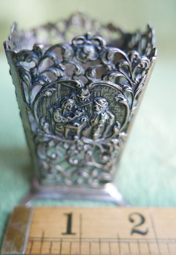 Vintage Container Holder Continental Silver 800 - 49g