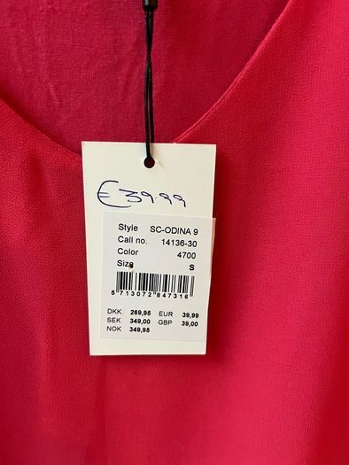 New Soya Concept Lined Pink Top - Size S / Size 10