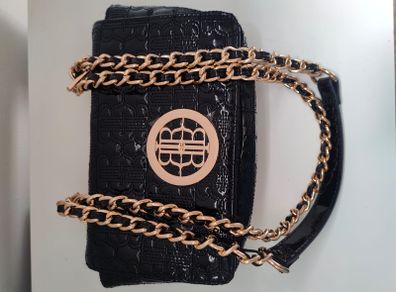 River Island Black Patent Crossbody Bag