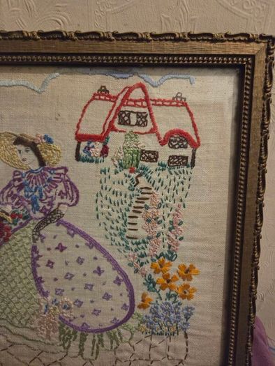 1950's Needlework - Framed & Signed