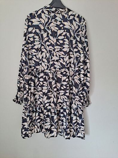 Gallery navy/gold print dress size UK 20
