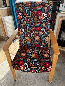 Newly upholstered armchair / orthopaedic chair