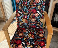Newly upholstered armchair / orthopaedic chair