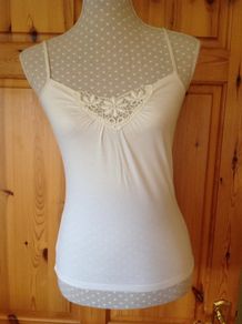 Size 8- 10 Cream Camisole Top