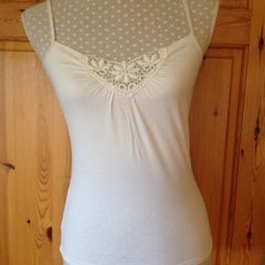 Size 8- 10 Cream Camisole Top