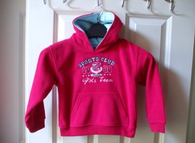 SALE!  Girls' Red Long Sleeve Hooded Fleece Jacket