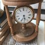 antique nautical wooden quartz clock Image 2