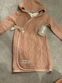New - baby dressing gown size 1-2 years cotton.