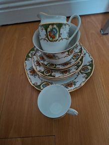 10 Piece Green & Orange china