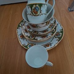 10 Piece Green & Orange china