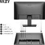 MSI PRO MP223 E2 21 45 Inch Full HD Office Monitor  1920  1080 Resolution, 100Hz, Eye-Friendly Screen, Tilt Adjustable HDMI 1.4b, DisplayPort 1.2a Image 7
