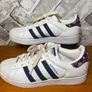 Adidas Superstar Ladies White Leather Trainers Floral Twist Stripes UK4 EUR36.5 Image 4