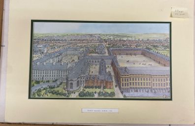 Trinity College Dublin 1780 unframed with mount