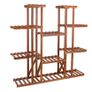 Multi-Tier Plant Stand, 46in Height Wood Flower Rack Holder 16 Potted Display Storage Shelves Indoor Outdoor for Patio Gard Image 2
