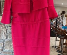 Veni Infantino ladies dress and jacket. Red Size 12