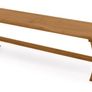 EZ LIVING ATHENS Oak Dining Bench and Brown Bench Pad Image 2