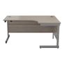 New Radial / Corner Desk 1800 x 1200mm - Grey Oak Image 7