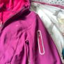 Girls Pink Winter Jacket fleece lined Image 3
