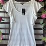 top Bnwt topshop 100% cotton frilled detail top/ tshirt Image 3
