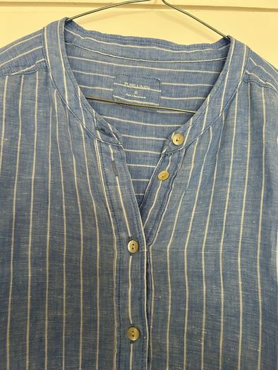Ladies Pure Linen Plus Size Blouse
