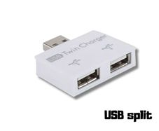 USB 2 Port Hub USB 2.0 Twin Splitter Plug and Play PC Laptop Mac