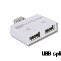 USB 2 Port Hub USB 2.0 Twin Splitter Plug and Play PC Laptop Mac