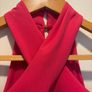 Lipsy Pink Cross.  Front Halter Neck Midi Dress    Size 10 (Excellent Condition) Image 4