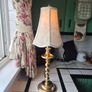 Lamp Vintage Gold metal tall slim table lamp Image 6