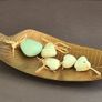Set of 5 ceramic, clay love hearts Image 2