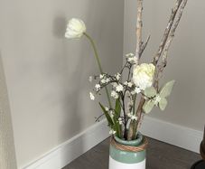 Decorative Vase with faux flowers