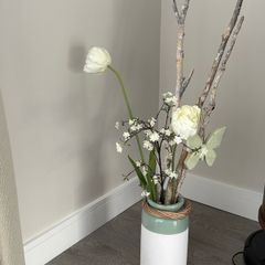 Decorative Vase with faux flowers