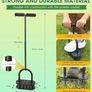 Lawn Aerator Automatic Dirt and Leaf Clean Design,Pre-Assembled 15 Iron Spikes Metal,Soil Lawn Aerating Tools for Yard Lawn and Garden, lawn aerator spikes aerating tool Image 2