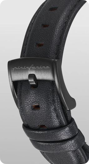 Genuine Italian Leather 22mm Dress Watch Strap - Dark Grey