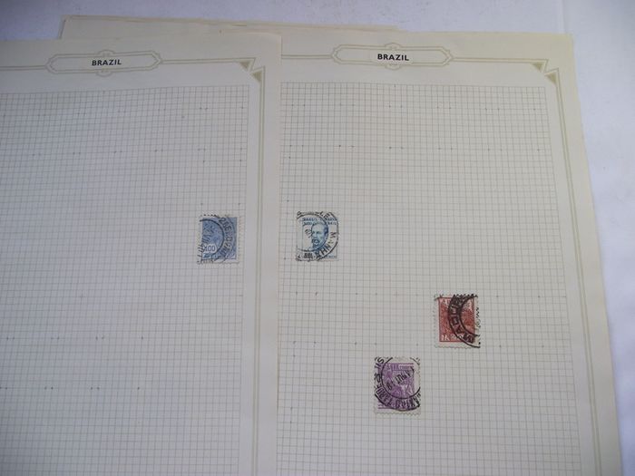 A Collection of Stamps from Central and South Americas on Loose Pages