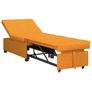 Sofa Bed Dark yellow 194 x 67 x 37 cm Fabric Image 2
