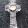 Irish Galway crystal glass cross with clock,,,good condition ,see pictures,,,clock needs a battery,buyer collects or pays postage ,thank you,,take as is, Image 10