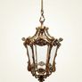 1950s French Louis XV Style Heavy Chrome Lantern Image 2
