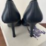 Burberry Navy Leather Baby Zip Heels Size 8 Image 4