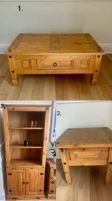 Solid Pine Furniture: 3 Pieces, Sell Separately or as Bundle