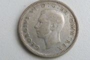 George the Sixth silver sixpence