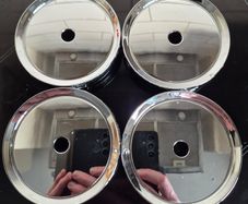 4 x Blank 75mm centre caps - FREE POST