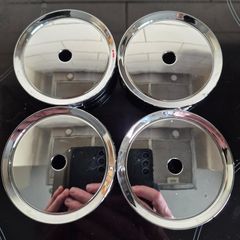 4 x Blank 75mm centre caps - FREE POST