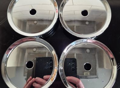 4 x Blank 75mm centre caps - FREE POST
